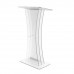 FixtureDisplays® Podium Clear Ghost Acrylic Lectern or Pulpit - 1803-3 Easy Assembly Required